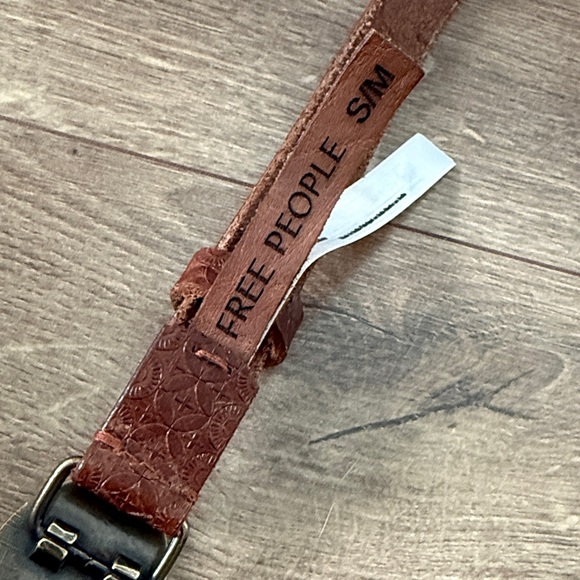 Free People Embossed Brown Leather Belt - Picture 4 of 4